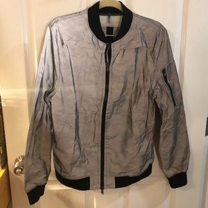 EFM Silver Camo Reflective Bomber Jacket